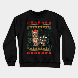 Yorkie Ugly Christmas Sweater Crewneck Sweatshirt